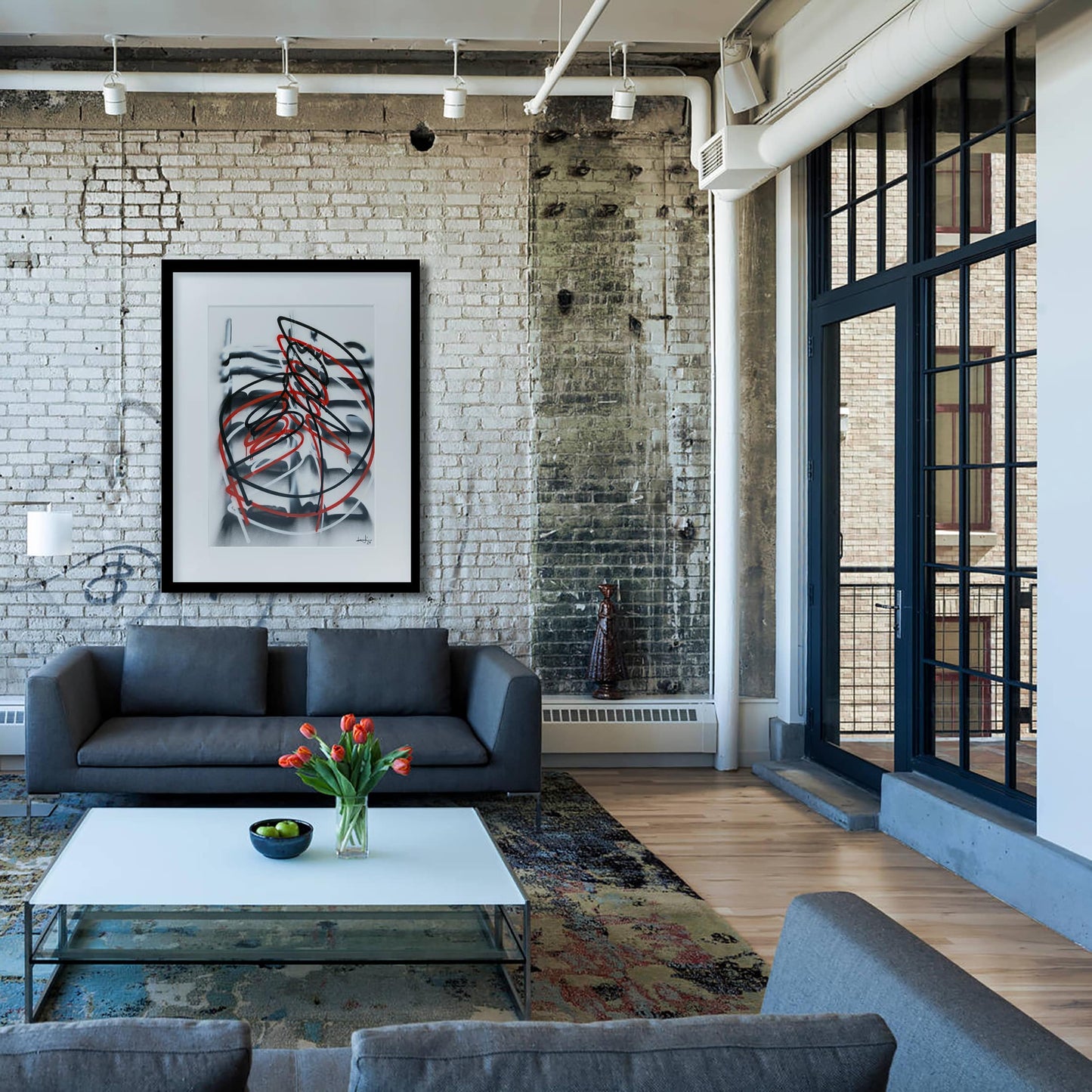 Hand Red/Black/White