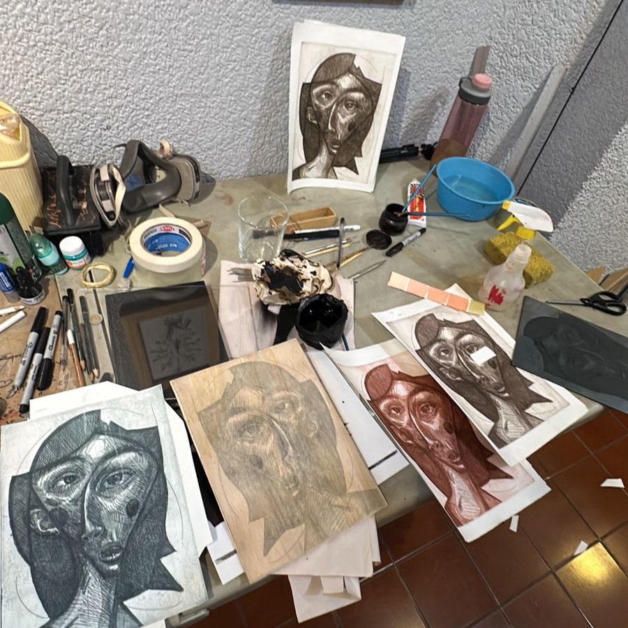 Dulce – Grabado en aguafuerte, aguatinta y xilografía