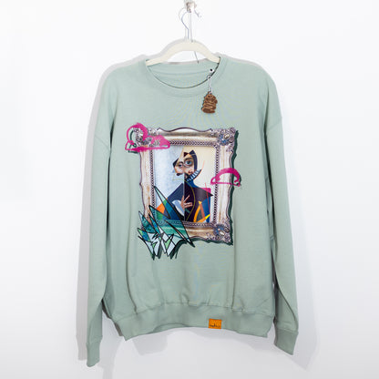 " Caballero de la mano en el pecho "sweatshirt.